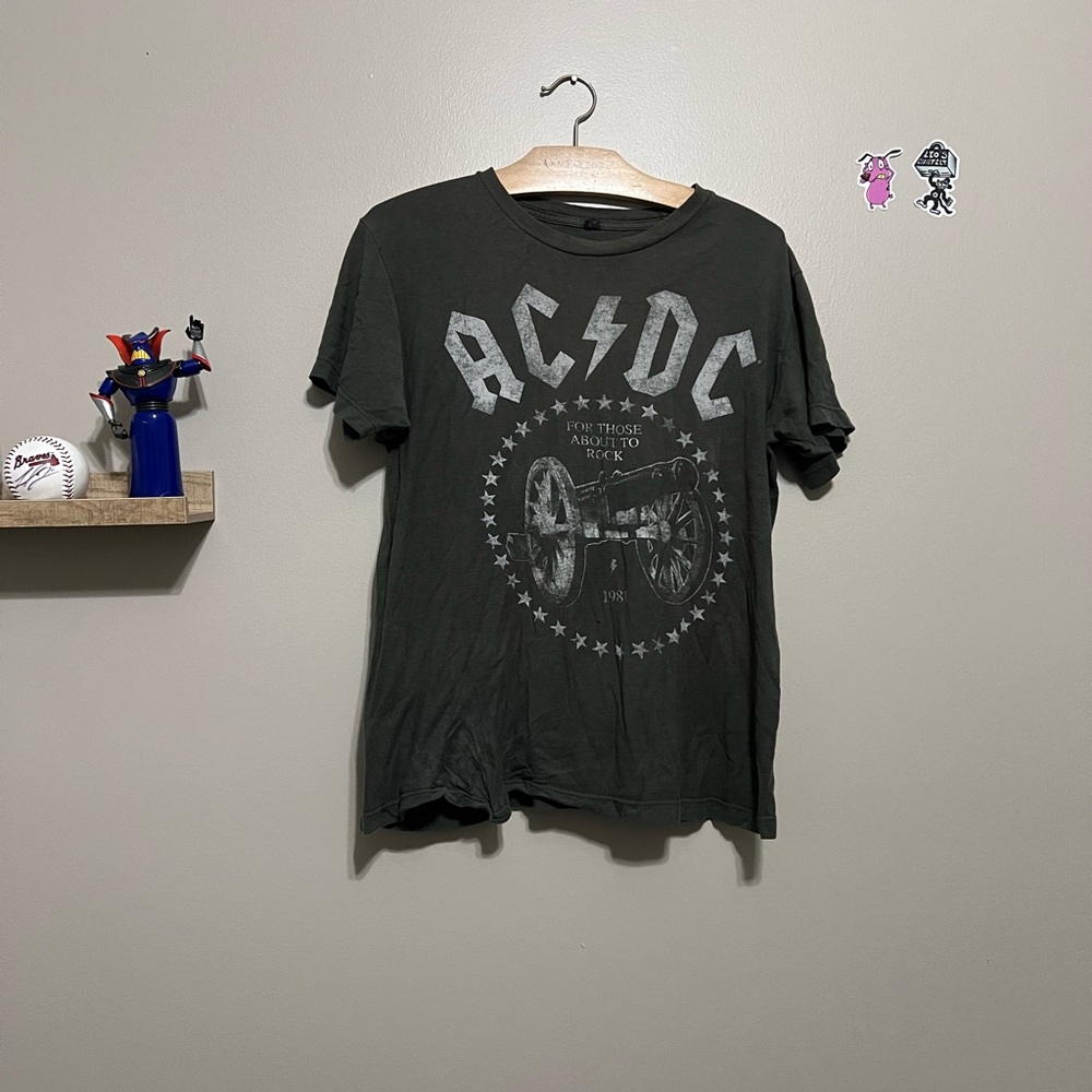 AC/DC Black Graphic Band Tee - Women's Short Sleeve